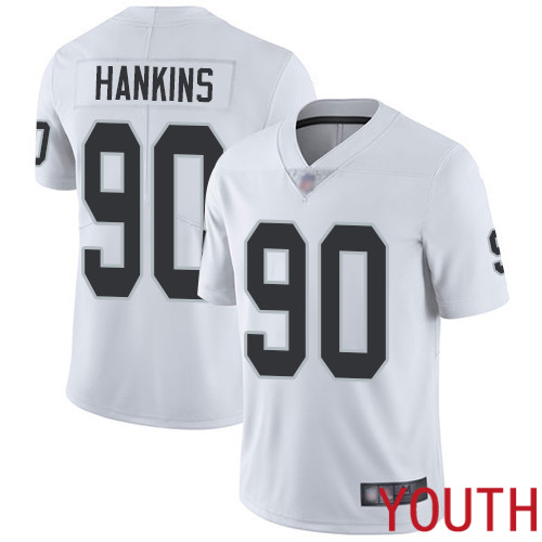 Oakland Raiders Limited White Youth Johnathan Hankins Road Jersey NFL Football #90 Vapor Jersey